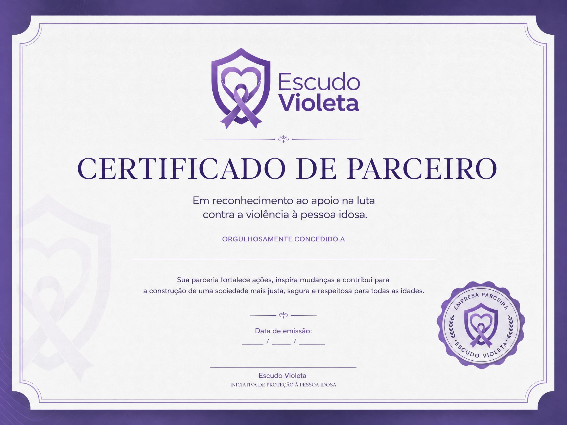 Certificado Escudo Violeta